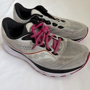 Saucony Ride Running Shoes Women’s 9.5 Gray Pink Athletic Sneakers